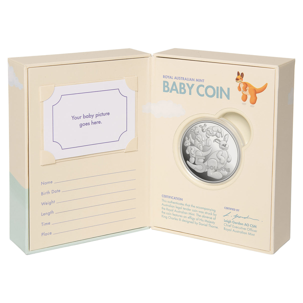 Toy Kangaroo Baby 2024 $5 Silver Proof Coin