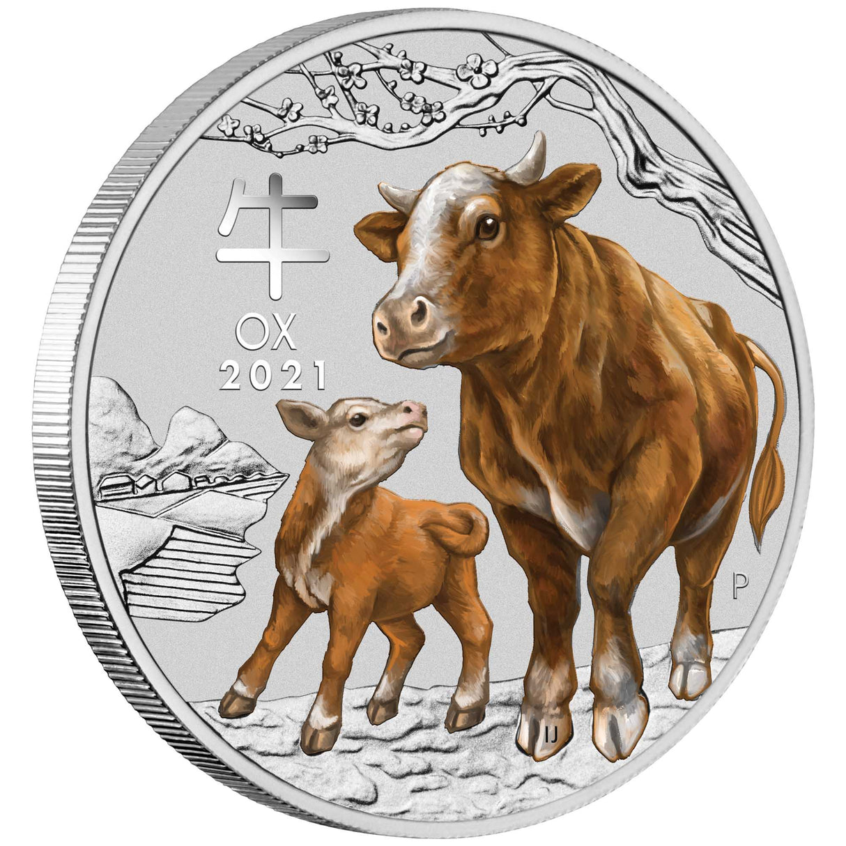 Australian Lunar Series III 2021 Year of the Ox 1/4oz Silver Coloured Coin in Card - Sydney Money Expo 2020