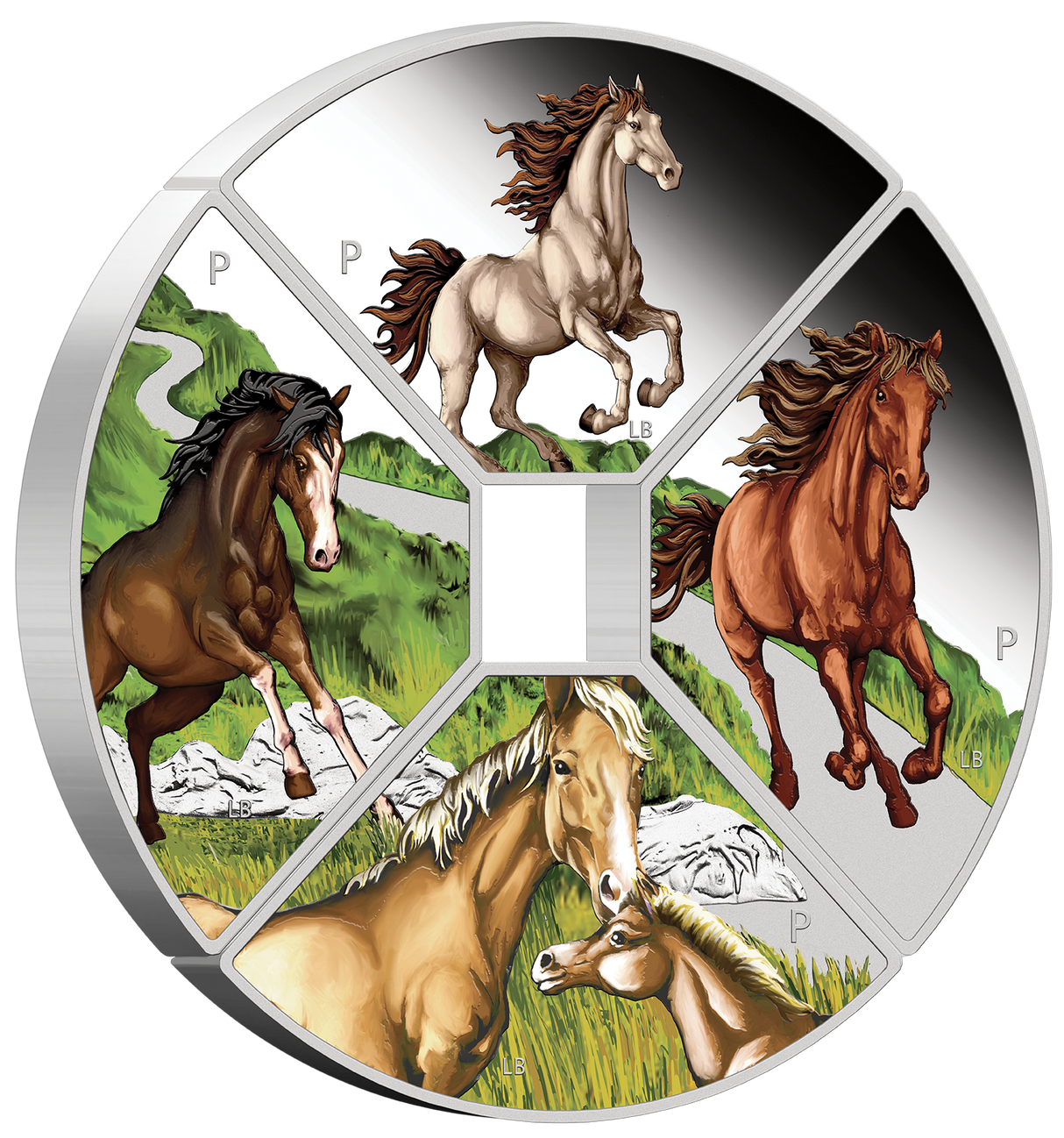 2026 1oz Year of the Horse Quadrant Silver Proof Coloured Four Coin Set
