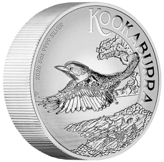 2026 5oz Australian Kookaburra Silver Incused Coin