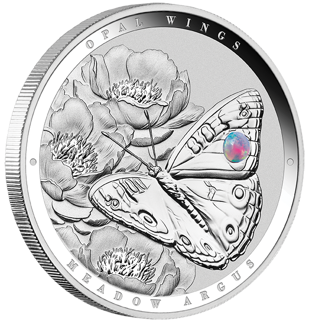 2026 1oz Australian Opal Wings Meadow Argus Opal Insert Silver Proof Coin
