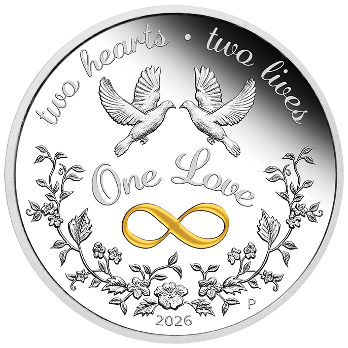 2026 1oz One Love Silver Proof Coloured Coin