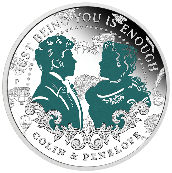 2026 1/2oz Bridgerton Colin & Penelope Silver Proof Coloured Coin