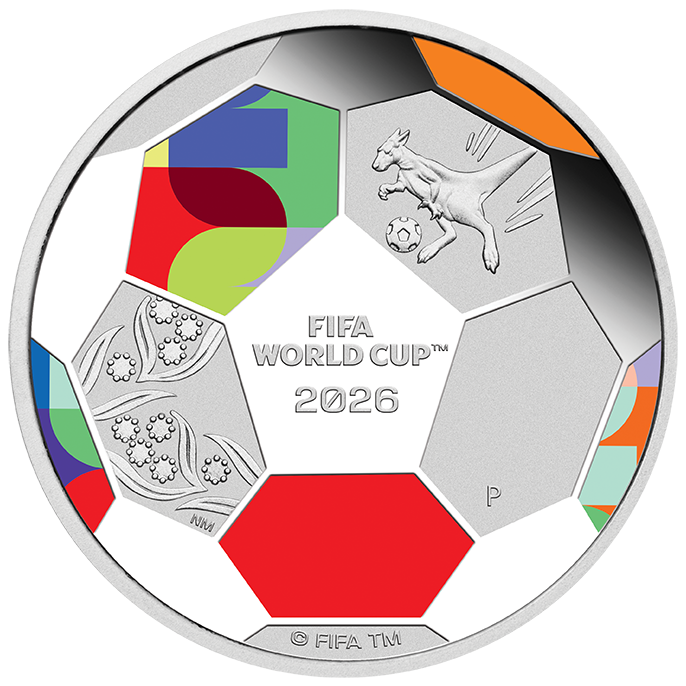 2026 50c 1/2oz FIFA World Cup Silver Proof Coloured Coin