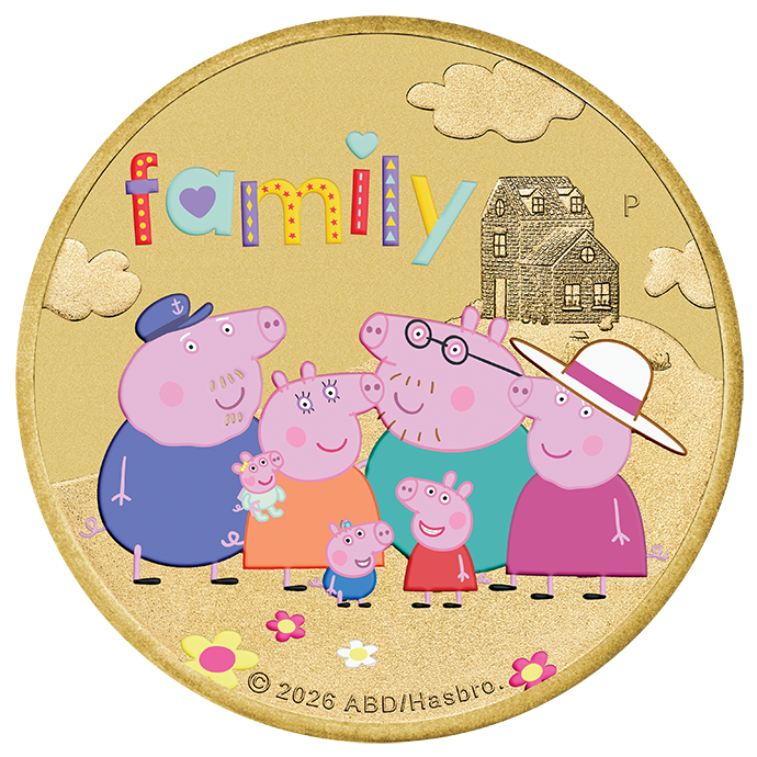 2026 $1 Peppa Pig Family Coin Card