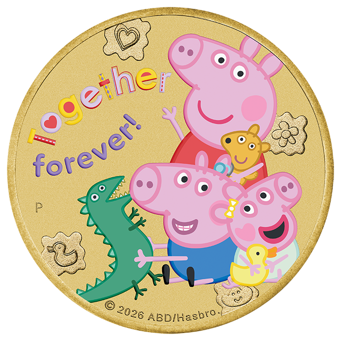 2026 $1 Peppa Pig Together Forever Coin Card