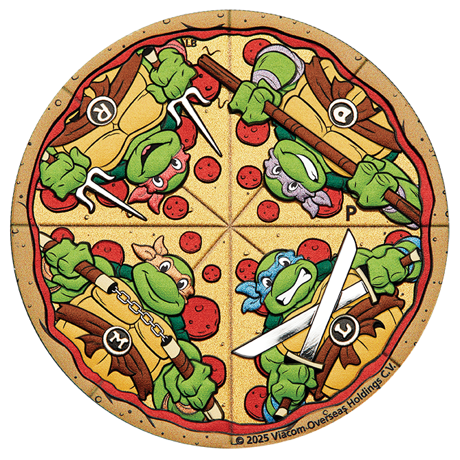Teenage Mutant Ninja Turtles - 2025 2oz Silver Coloured Pizza Coin