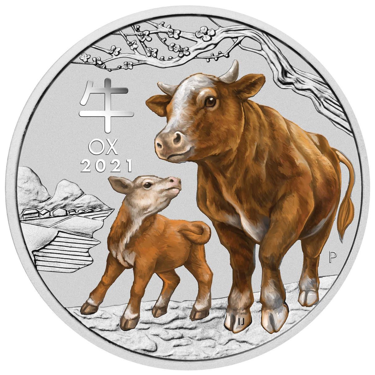 Australian Lunar Series III 2021 Year of the Ox 1/4oz Silver Coloured Coin in Card - Sydney Money Expo 2020