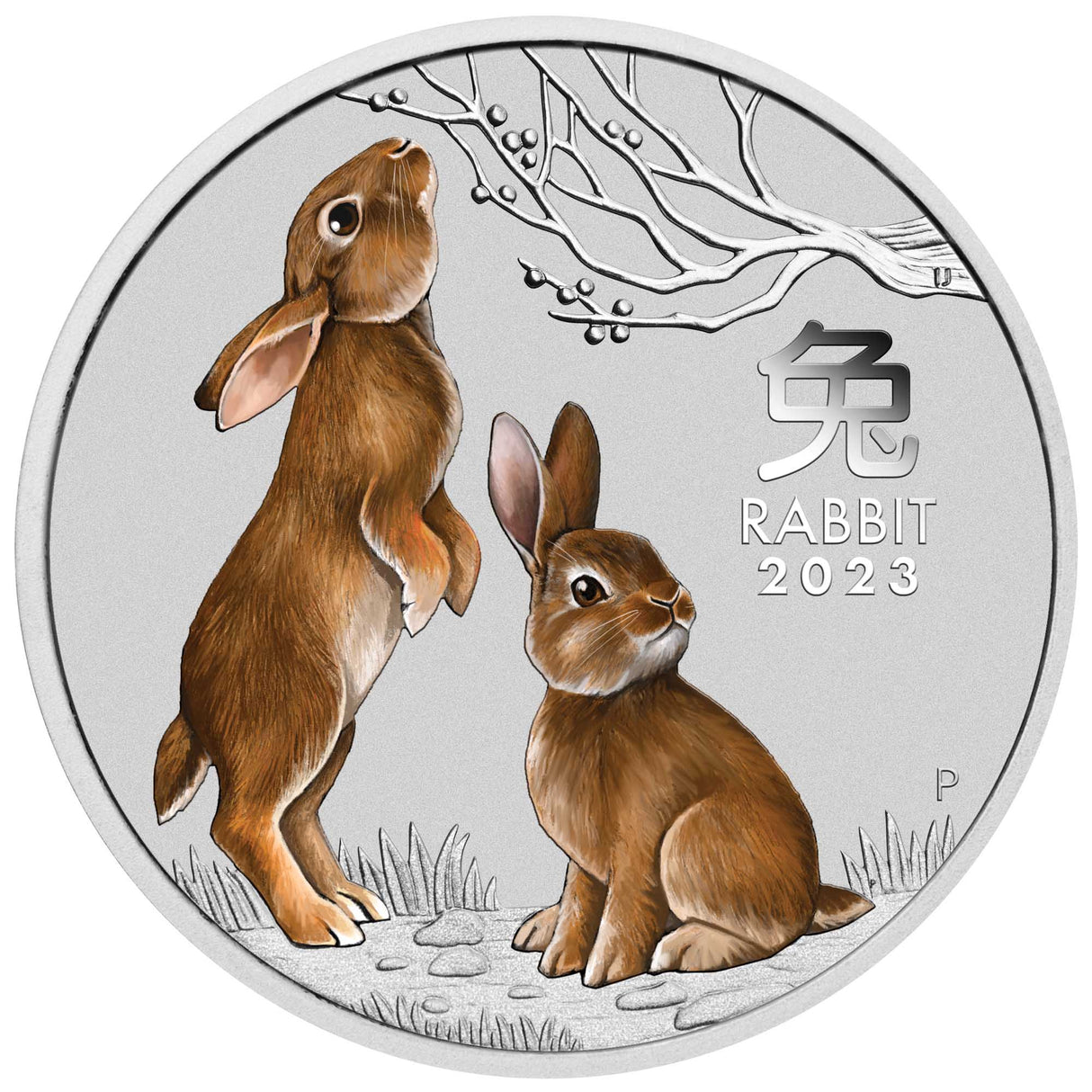 Australian Lunar Series III 2023 Year of the Rabbit 1/4oz Silver Coloured Coin in Card - Sydney Money Expo 2022