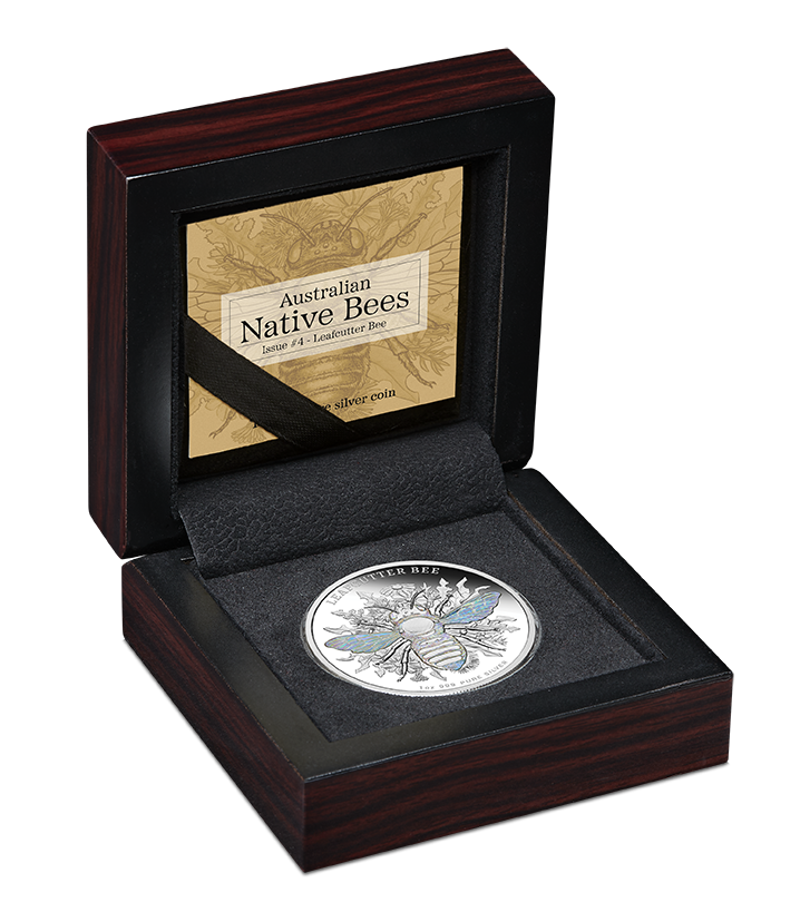 2026 1oz Australian Native Bees Leafcutter Bee Silver Proof Hologram Coin