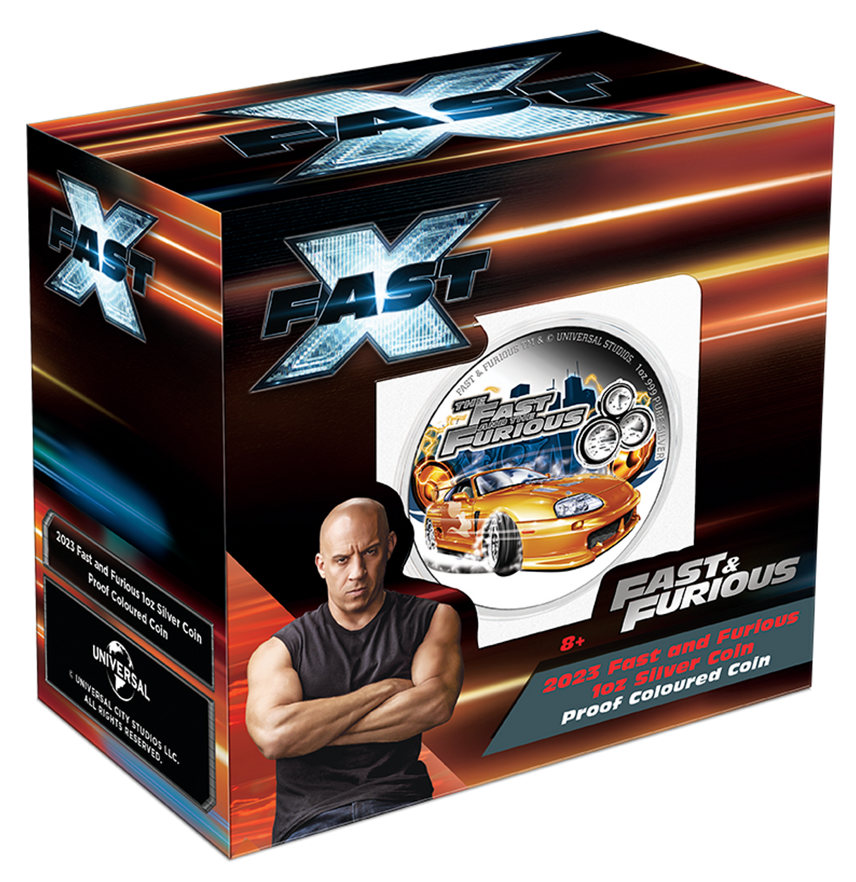 Fast and Furious 2023 1oz Silver Proof Coloured Coin