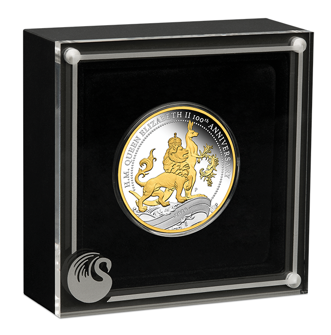 2026 1oz H.M. Queen Elizabeth II 100th Anniversary Silver Proof Gilded Coin