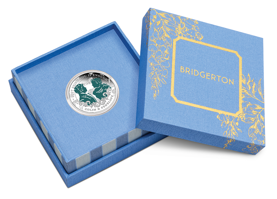 2026 1/2oz Bridgerton Colin & Penelope Silver Proof Coloured Coin