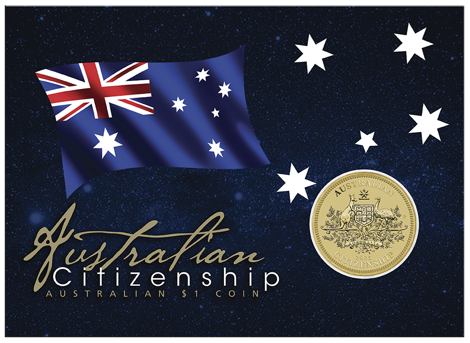 2025 $1 Australian Citizenship Coin in Card
