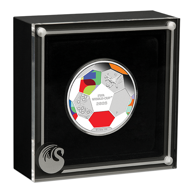 2026 50c 1/2oz FIFA World Cup Silver Proof Coloured Coin