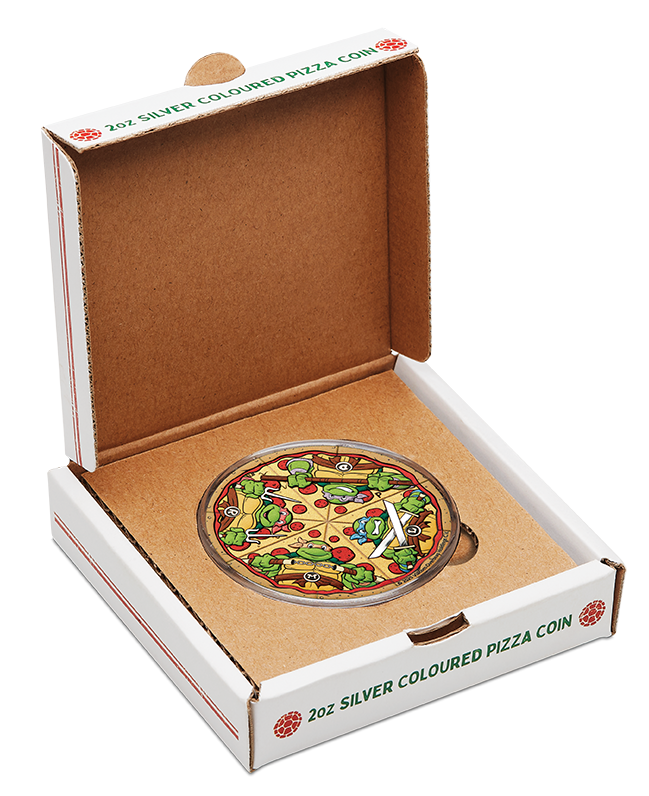 Teenage Mutant Ninja Turtles - 2025 2oz Silver Coloured Pizza Coin