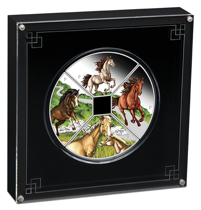 2026 1oz Year of the Horse Quadrant Silver Proof Coloured Four Coin Set