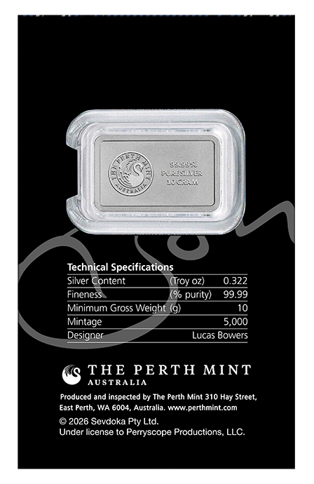 2026 10g Bon Scott 80th Anniversary Silver Minted Bar