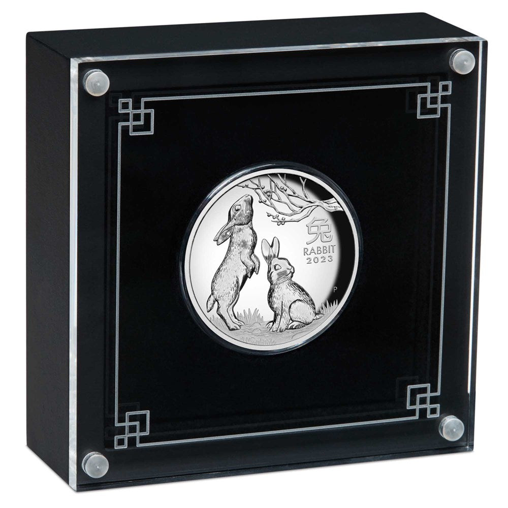 Australian Lunar Series III 2023 Year of the Rabbit 1oz Silver Proof High Relief Coin