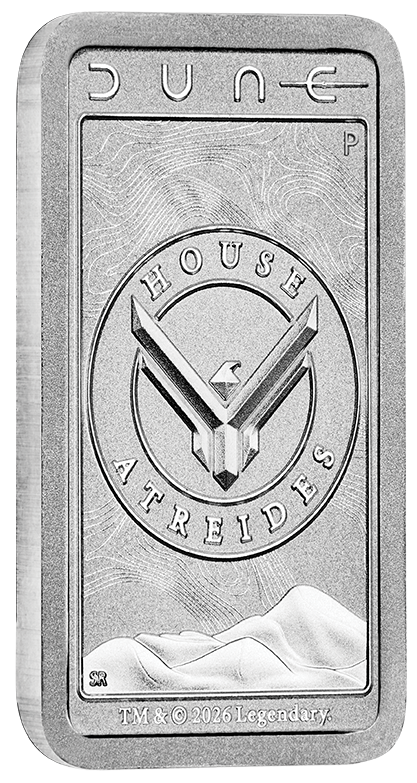 2026 10g Dune House Atreides Silver Minted Bar