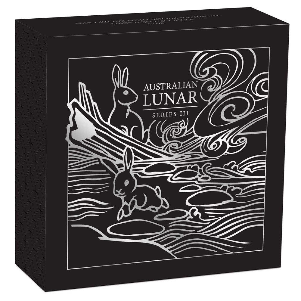 Australian Lunar Series III 2023 Year of the Rabbit 1oz Silver Proof High Relief Coin