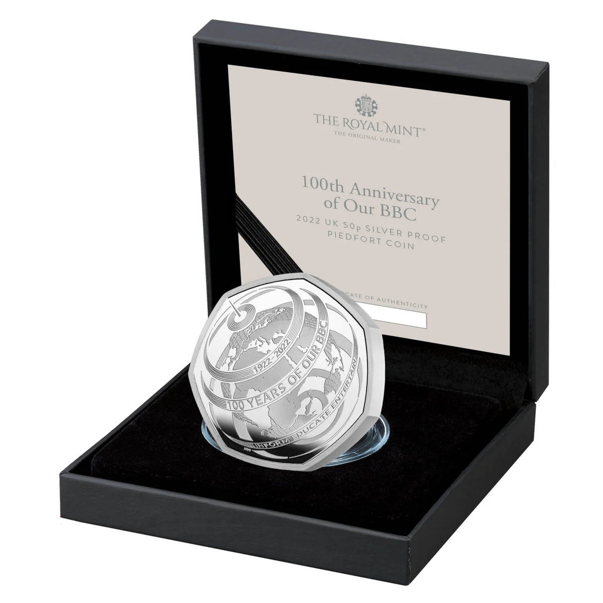 100th Anniversary of Our BBC 2022 50p Silver Proof Piedfort Coin