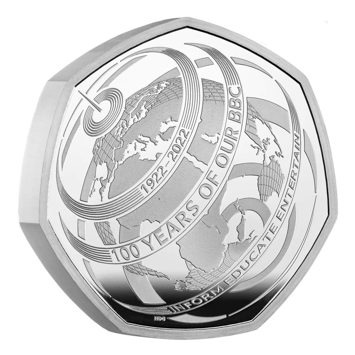 100th Anniversary of Our BBC 2022 50p Silver Proof Piedfort Coin