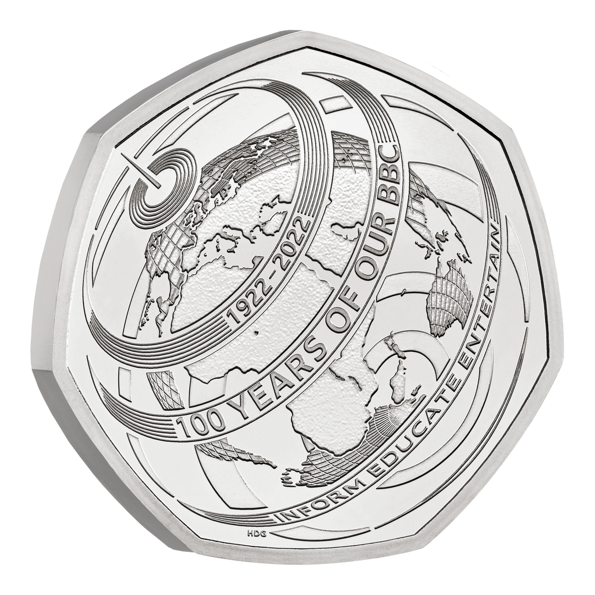 100th Anniversary of Our BBC 2022 50p Brilliant UNC