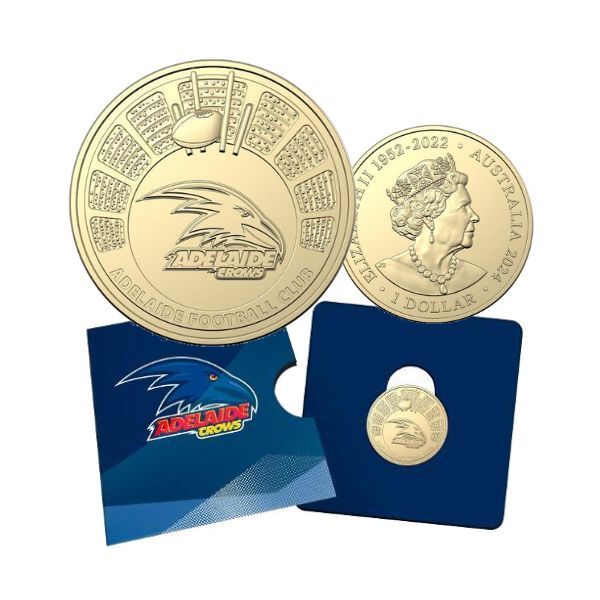 2024 Adelaide Football Club AFL $1 Uncirculated Coin in Card