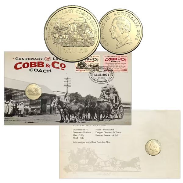 Centenary of the Last Cobb & Co Coach Service 2024 $1 RAM PNC