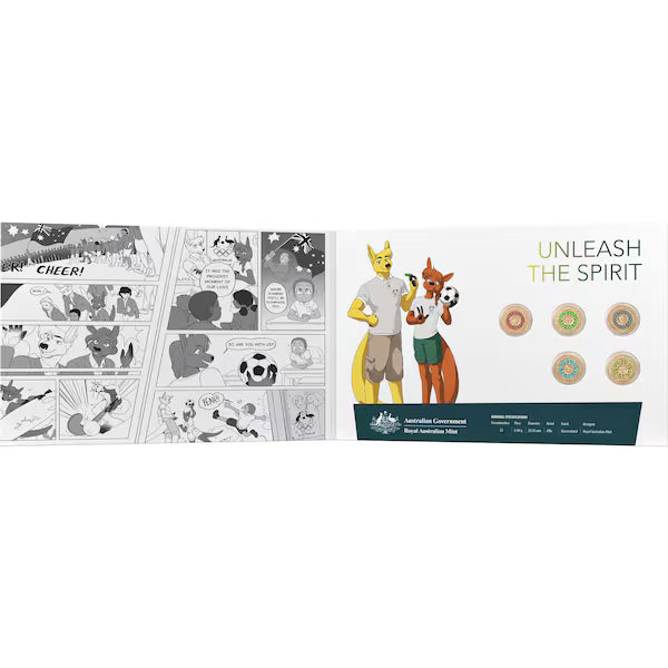 2020 $2 Australian Olympic Team 5 Coin Collectors Album