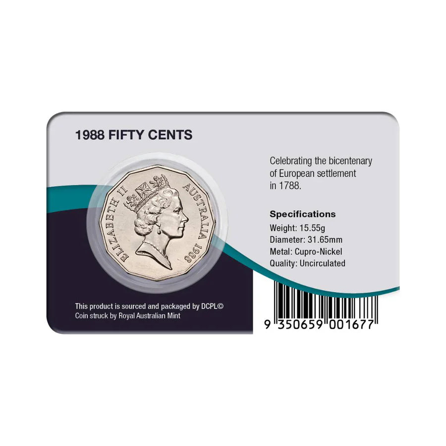 Australia Bicentenary 1988 50c First Fleet Coin Pack