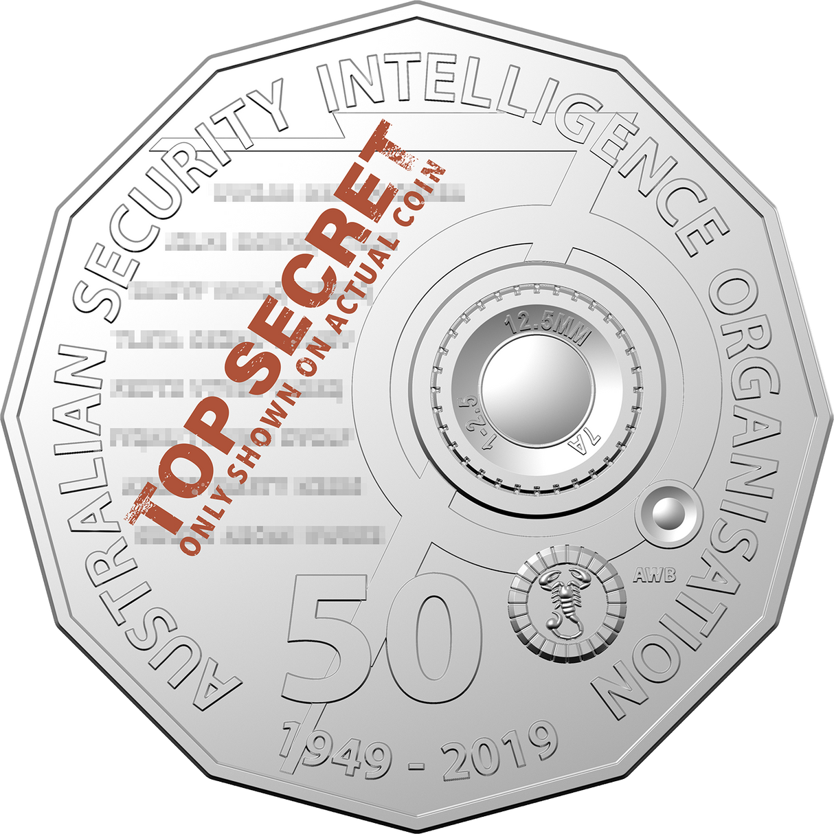 2019 50c 70 Years of ASIO Australian Spies & Spooks Unc Card