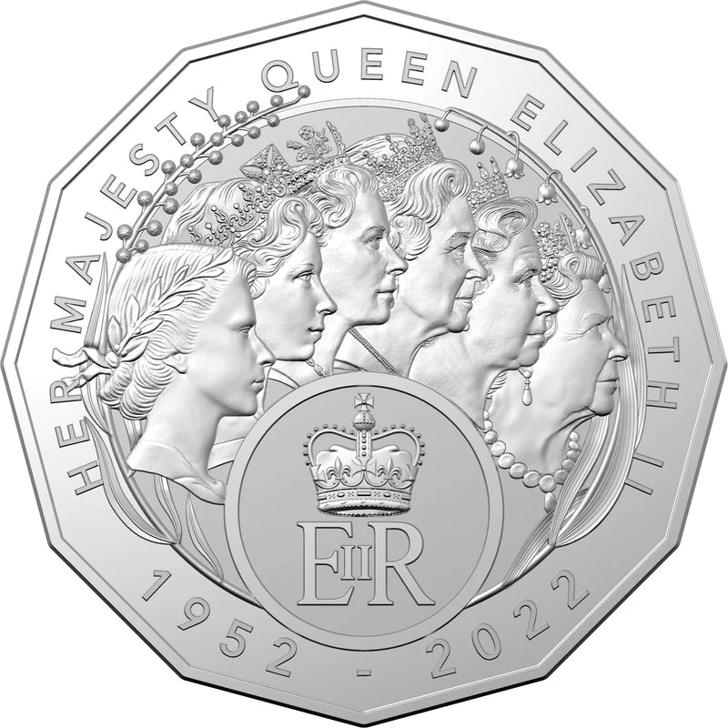 2023 50c Elizabeth Regina HM Queen Elizabeth II Uncirculated Coin Card