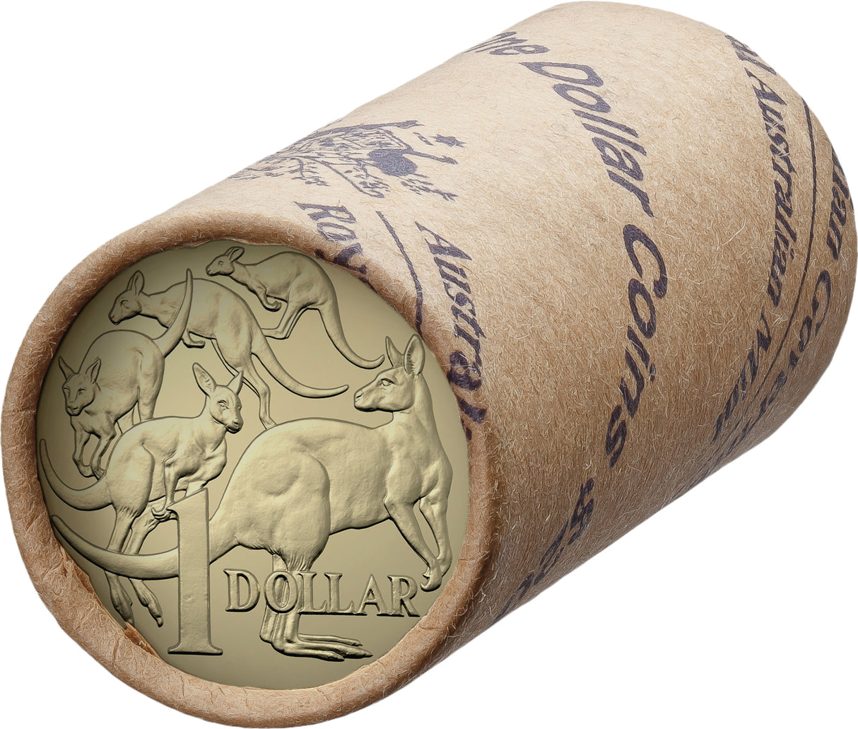 HM King Charles III 2025 $1 Non-Premium Coin Roll (With Coin Tube)