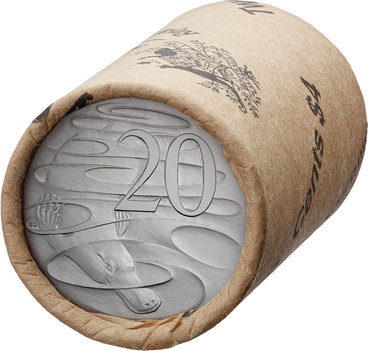 HM King Charles III 2025 20c Non-Premium Coin Roll (With Coin Tube)