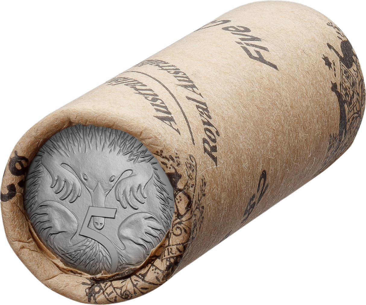 HM King Charles III 2025 5c Non-Premium Coin Roll (With Coin Tube)