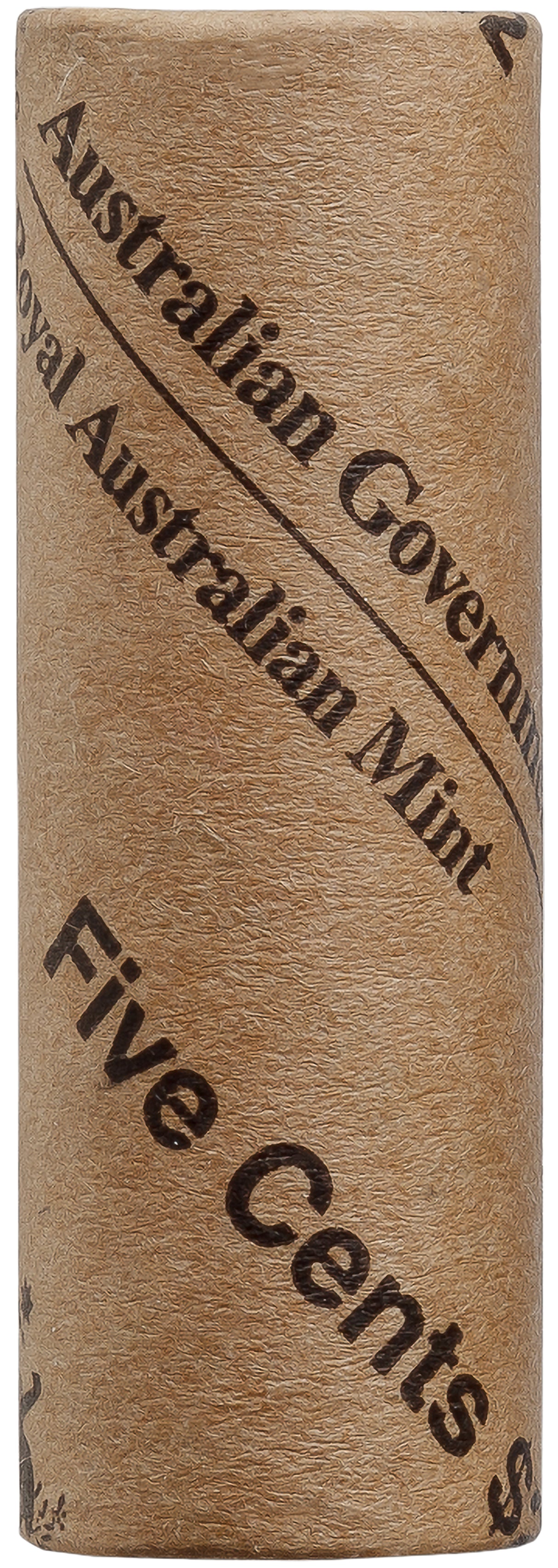 HM King Charles III 2025 5c Non-Premium Coin Roll (With Coin Tube)