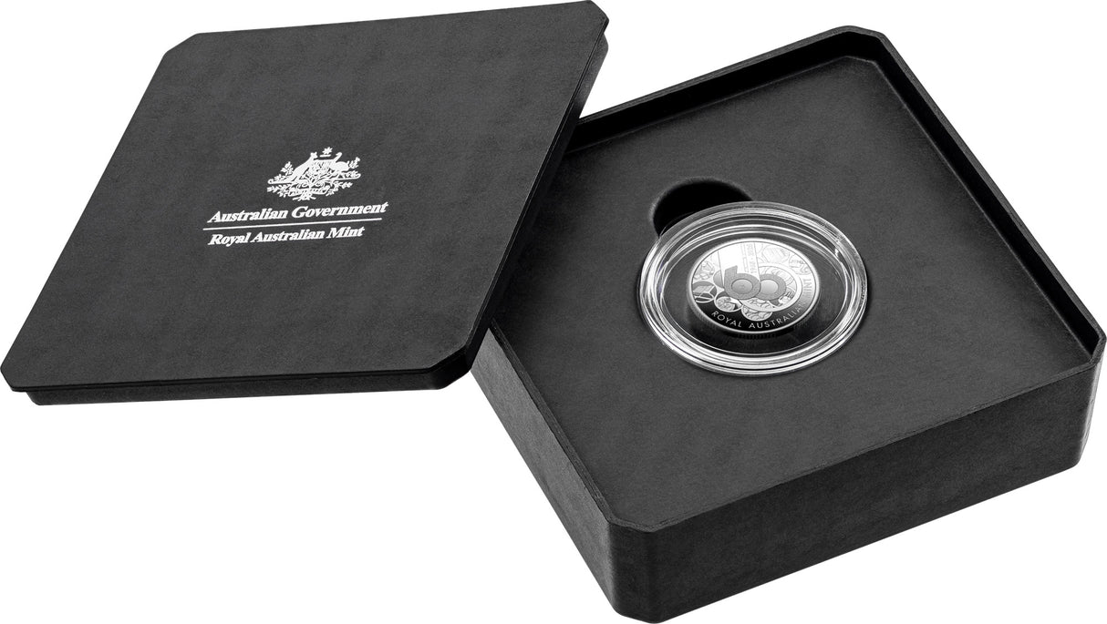 60 Years of the Royal Australian Mint - 2025 $1 'C' Mintmark Fine Silver Proof Coin