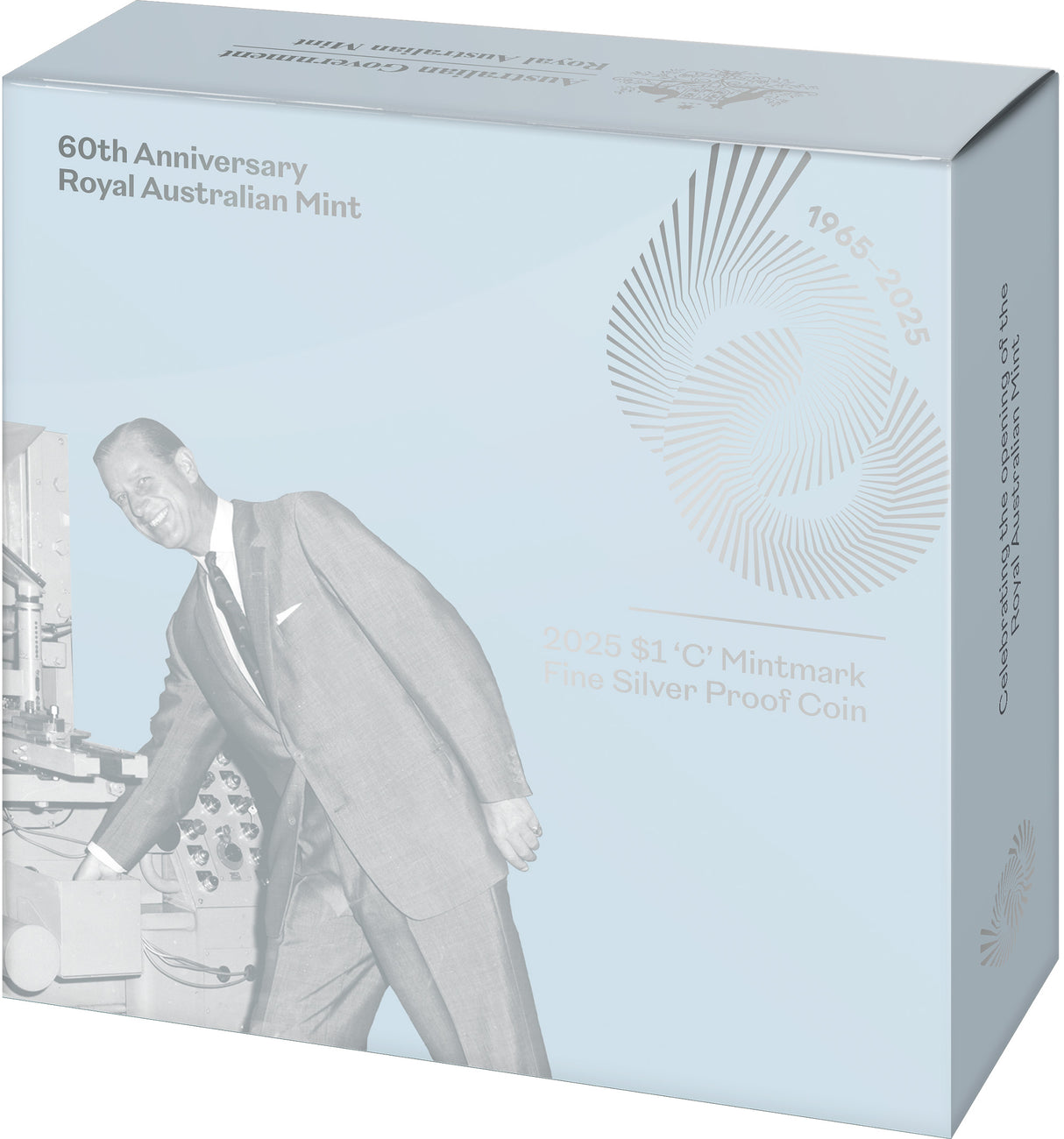 60 Years of the Royal Australian Mint - 2025 $1 'C' Mintmark Fine Silver Proof Coin