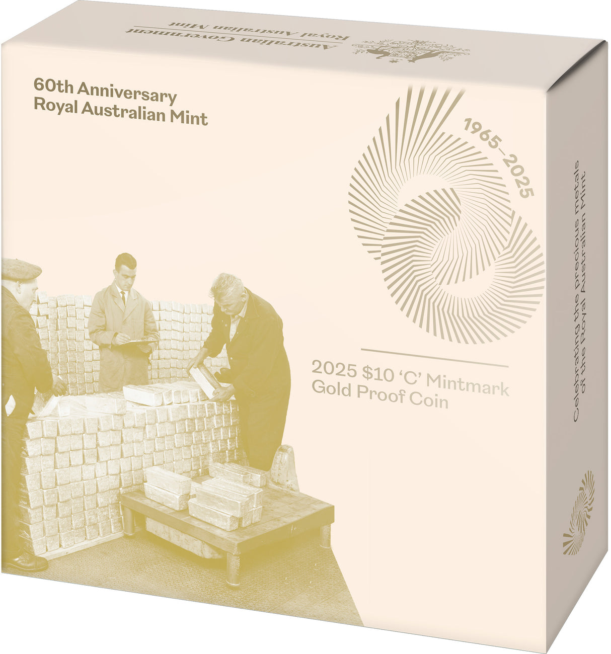 60 Years of the Royal Australian Mint - 2025 $10 'C' Mintmark Gold Proof Coin