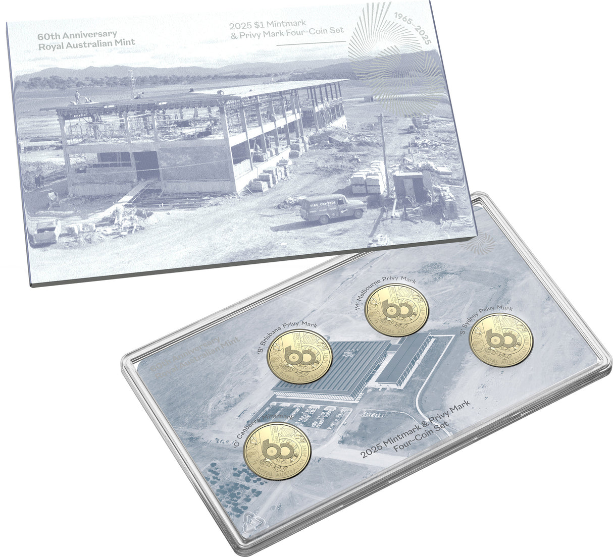 60 Years of the Royal Australian Mint - 2025 $1 Mintmark & Privy Mark Four-Coin Set