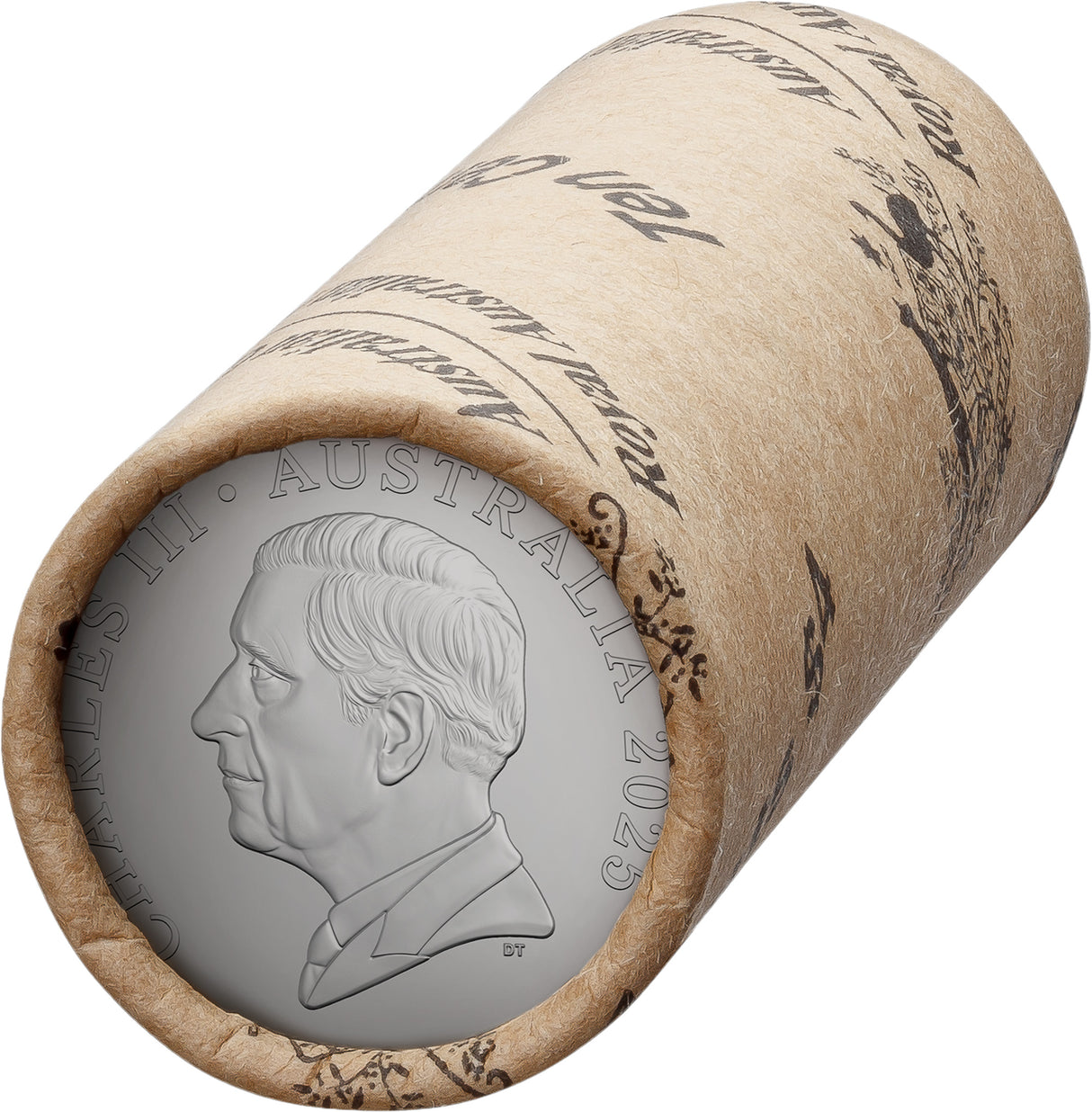 HM King Charles III 2025 10c Non-Premium Coin Roll (With Coin Tube)