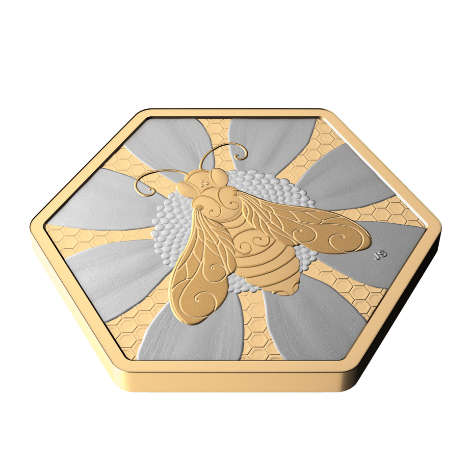 Nature’s Delight: Honey Bee 2025 1oz  Fine Silver Coin