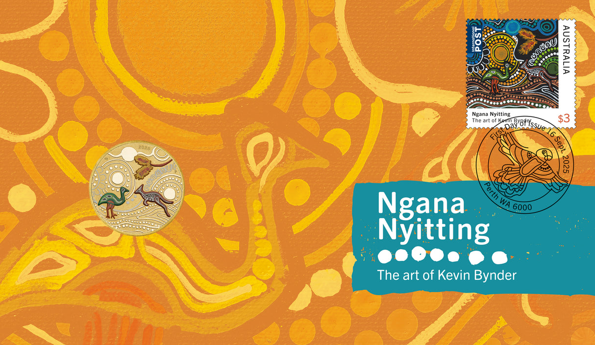 Ngana Nyitting – Yellow Emu 2025 $1 PNC (PM)