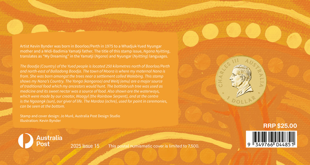 Ngana Nyitting – Yellow Emu 2025 $1 PNC (PM)