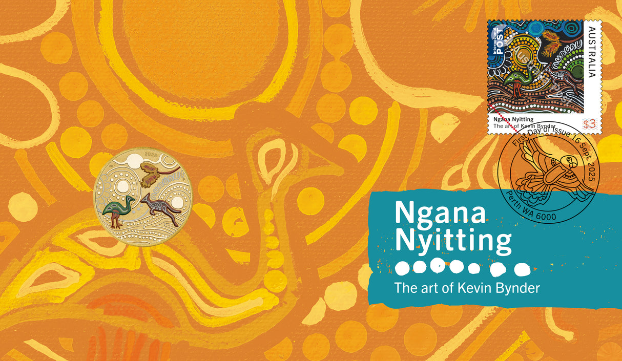 Ngana Nyitting – Yellow Emu 2025 $1 PNC (PM)