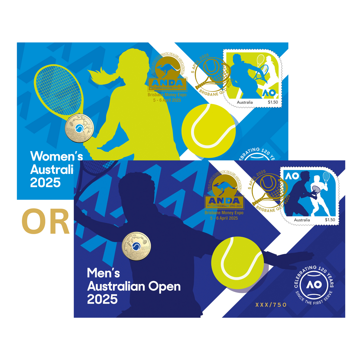 Brisbane Money Expo 2025 - Australian Open 2025 $2 PNC (Random Cover Design)