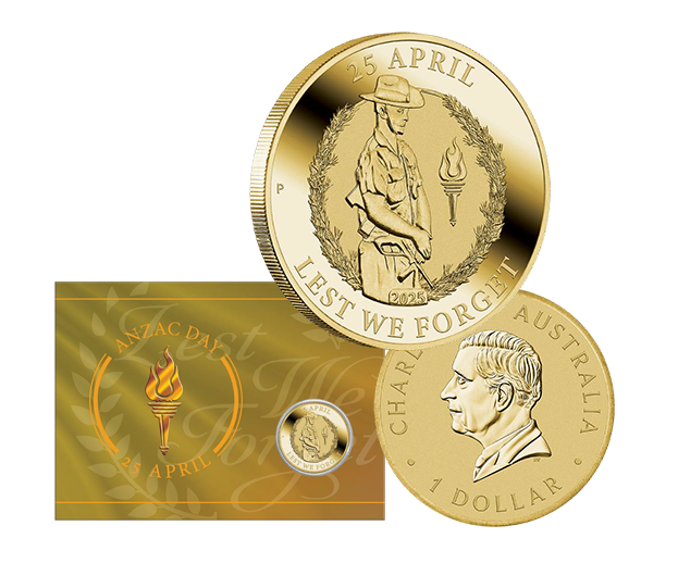 2025 $1 ANZAC Day Coin in Card