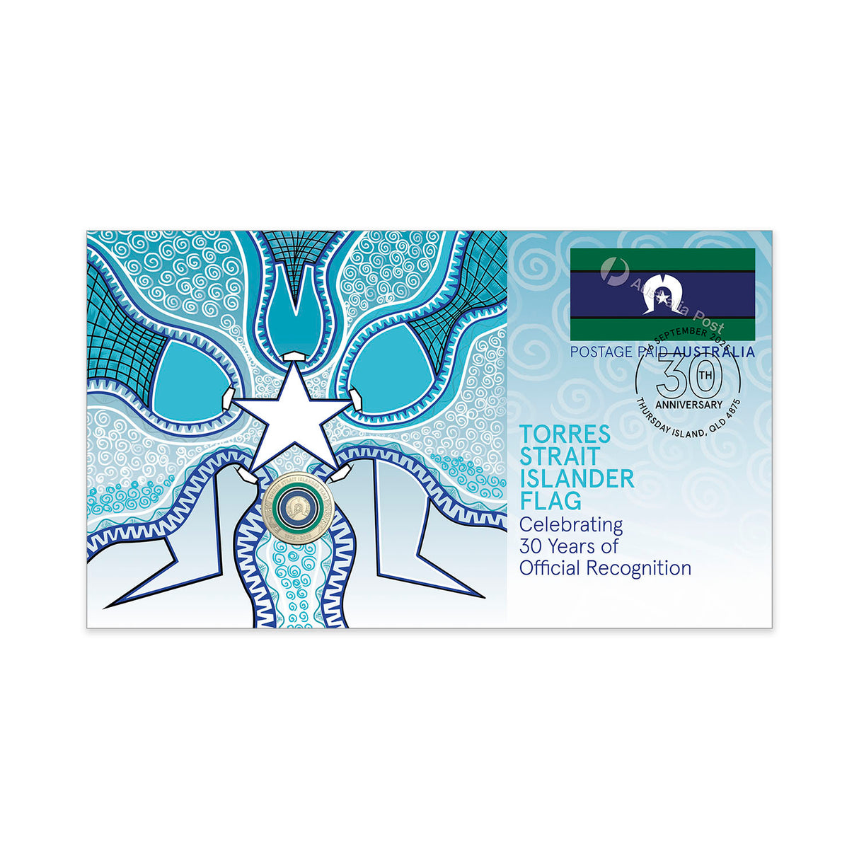 30th Anniversary of the Torres Strait Islander Flag 2025 Coloured $2 PNC (RAM)